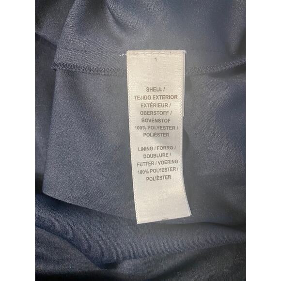 ADRIANNA PAPELL DRESS 16 NAVY BLUE MOTHER OF BRIDE FALL WEDDING GUEST GOWN LONG - Picture 6 of 13